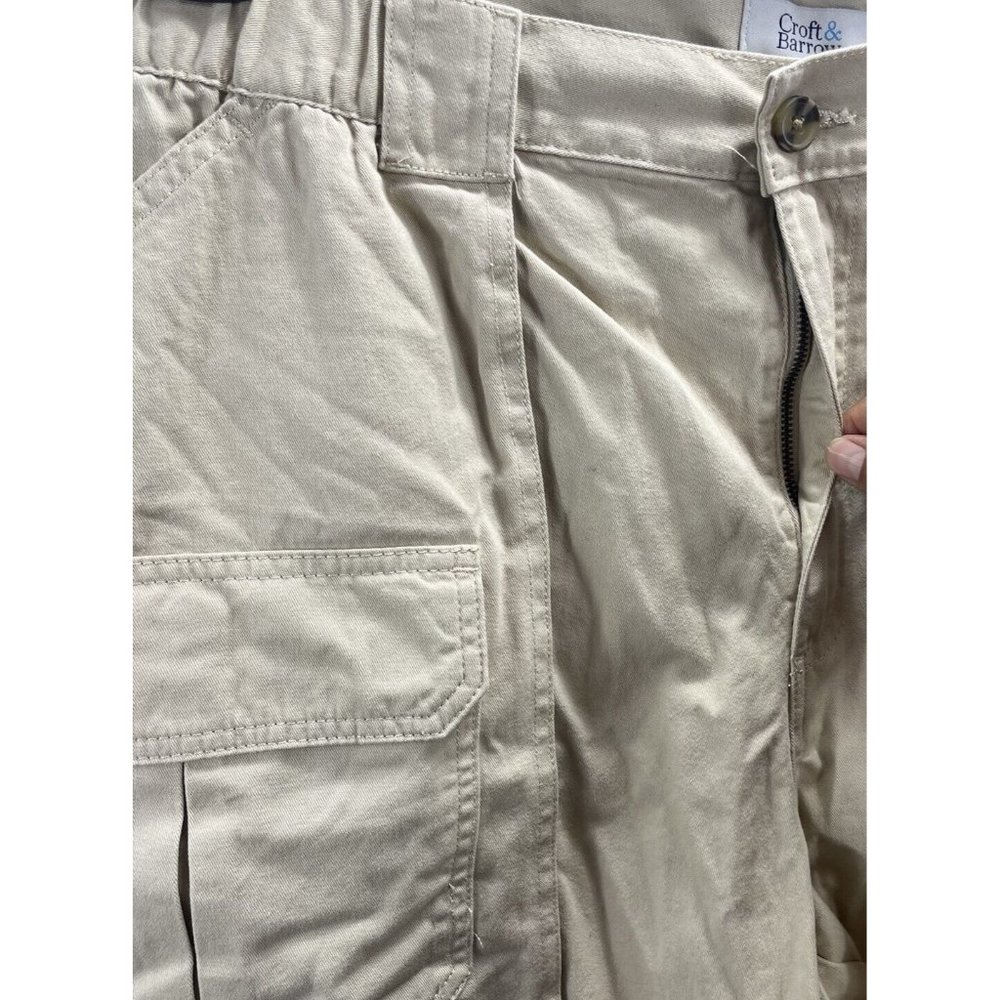 Croft & Barrow Men Cargo Shorts SIZE 52 Color Brown Khaki - Picture 11 of 11